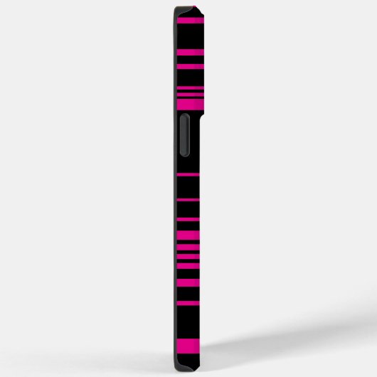 Complexe stripes - magenta en zwart Case-Mate iPhone case (Achterkant / Rechts)