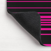 Complexe stripes - magenta en zwart muismat (Hoek)