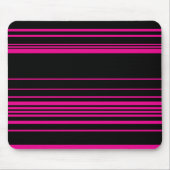 Complexe stripes - magenta en zwart muismat (Voorkant)