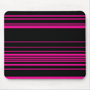 Complexe stripes - magenta en zwart muismat
