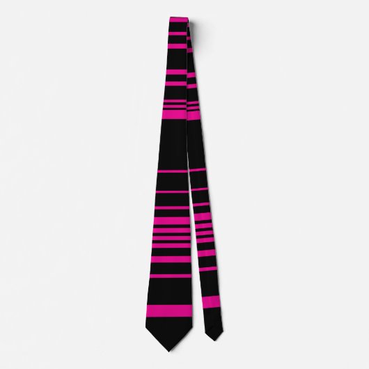 Complexe stripes - magenta en zwart stropdas (Voorkant)