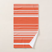 Complexe stripes — Oranje en wit Bad Handdoek (Handdoek)