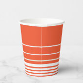 Complexe stripes — Oranje en wit Papieren Bekers (Rechts)