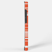 Complexe stripes — Oranje en wit Samsung Galaxy Hoesje (Rechterkant)