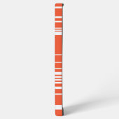 Complexe stripes — Oranje en wit Samsung Galaxy Hoesje (Linkerkant)