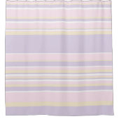 Complexe stripes - Pastel roze, geel en Paars Douchegordijn (Voorkant)