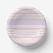 Complexe stripes - Pastel roze, geel en Paars Papieren Kommen (Voorkant)
