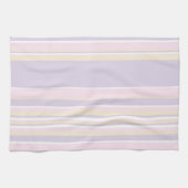Complexe stripes - Pastel roze, geel en Paars Theedoek (Horizontaal)