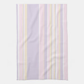Complexe stripes - Pastel roze, geel en Paars Theedoek (Verticaal)