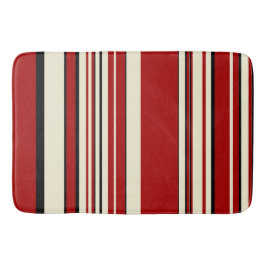 Complexe stripes - Rood en crème Badmat