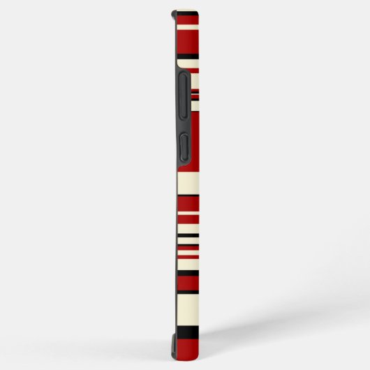 Complexe stripes - Rood en crème Samsung Galaxy Hoesje (Rechterkant)