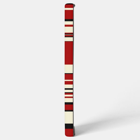 Complexe stripes - Rood en crème Samsung Galaxy Hoesje (Linkerkant)