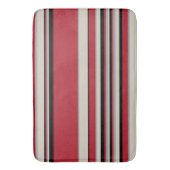 Complexe stripes - Rood, grijs, zwart en bonwit Badmat (Voorkant Verticaal)