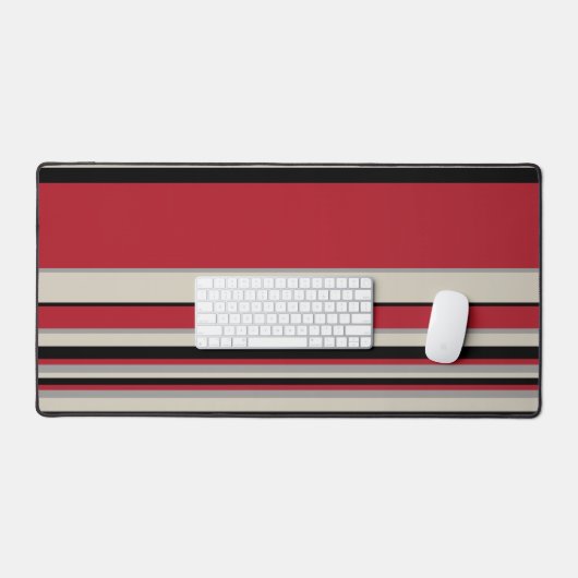Complexe stripes - Rood, grijs, zwart en bonwit Bureaumat (Keyboard & Muis)