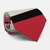 Complexe stripes - Rood, grijs, zwart en bonwit Stropdas (Opgerold)