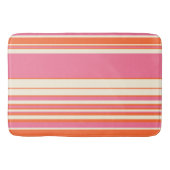 Complexe stripes - Roze, Oranje en crème Badmat (Voorkant)