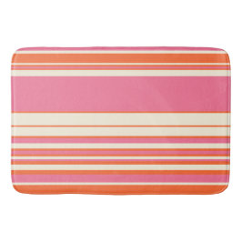 Complexe stripes - Roze, Oranje en crème Badmat