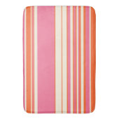 Complexe stripes - Roze, Oranje en crème Badmat (Voorkant Verticaal)