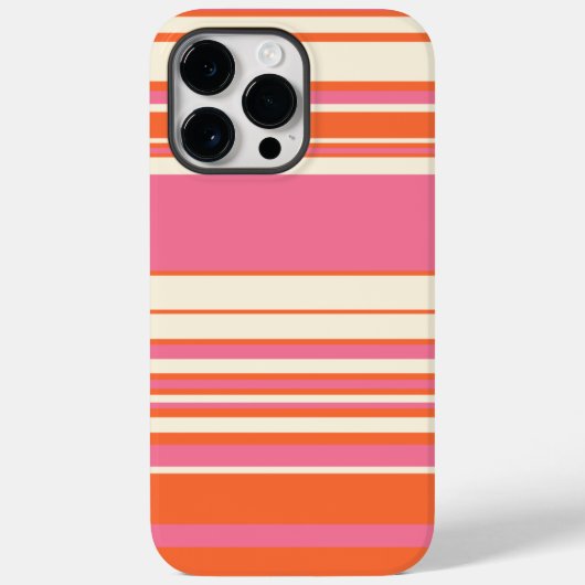 Complexe stripes - Roze, Oranje en crème Case-Mate iPhone Case (Achterkant)