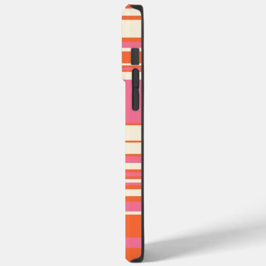 Complexe stripes - Roze, Oranje en crème Case-Mate iPhone Case (Achterkant / Links)