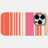 Complexe stripes - Roze, Oranje en crème Case-Mate iPhone Case (Achterkant (horizontaal))