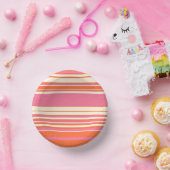 Complexe stripes - Roze, Oranje en crème Papieren Kommen (Feest)