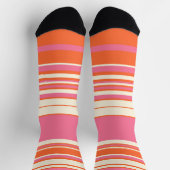 Complexe stripes - Roze, Oranje en crème Sokken (Top)