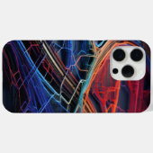 Complexe verbonden lijnen in rood en blauw Case-Mate iPhone case (Achterkant (horizontaal))