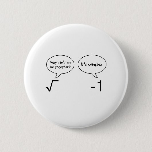 Complexe vergelijkingen ronde button 5,7 cm (Voorkant)