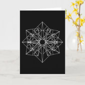 Complexe vierkant-vlakke geometrische tekening kaart (Gele Bloem)