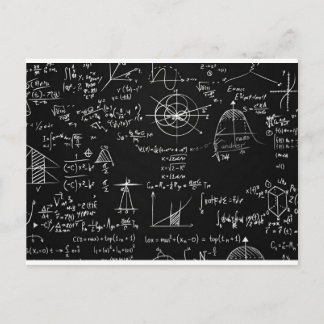 Complexe wiskunde en natuurkundige vergelijkingen briefkaart