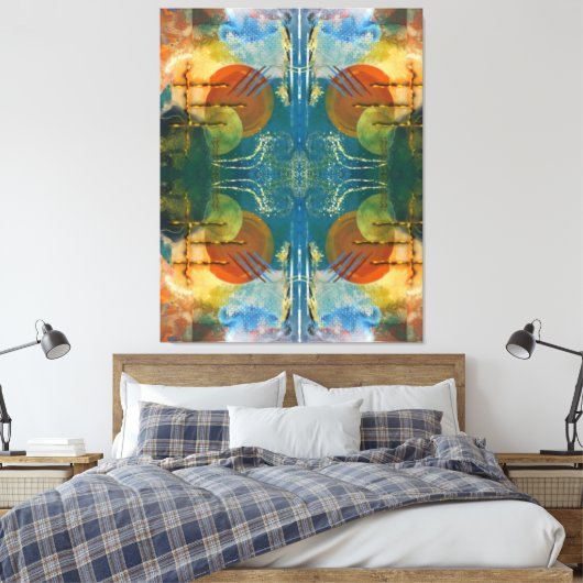 Complexiteit 10 canvas afdruk (Insitu (Slaapkamer))