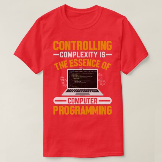 Complexiteit beheersen is de essentie van de compu t-shirt (Design voorkant)