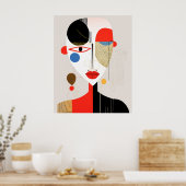 Complexiteit in Abstracte eenheid Poster (Keuken)