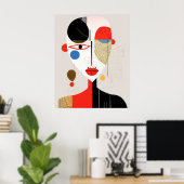 Complexiteit in Abstracte eenheid Poster (Thuiskantoor)