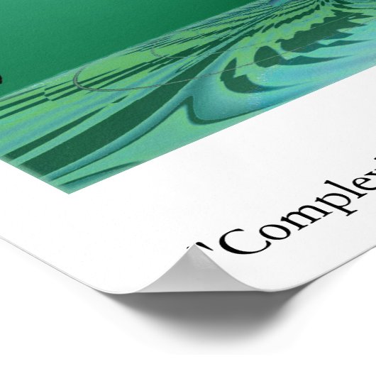 Complexiteit verdeelt haar tenen in chaos poster (Hoek)