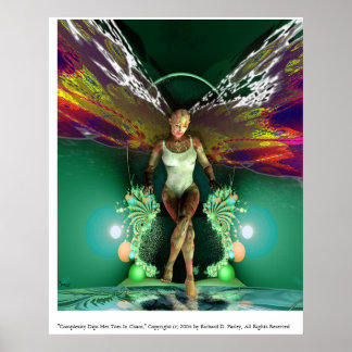 Complexiteit verdeelt haar tenen in chaos poster