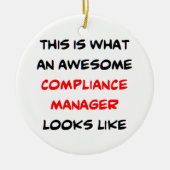 compliance manager, awesome keramisch ornament (Voorkant)