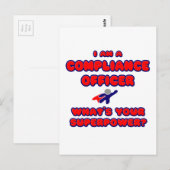 Compliance Officer .. Wat is je Superpower? Briefkaart (Voorkant / Achterkant)