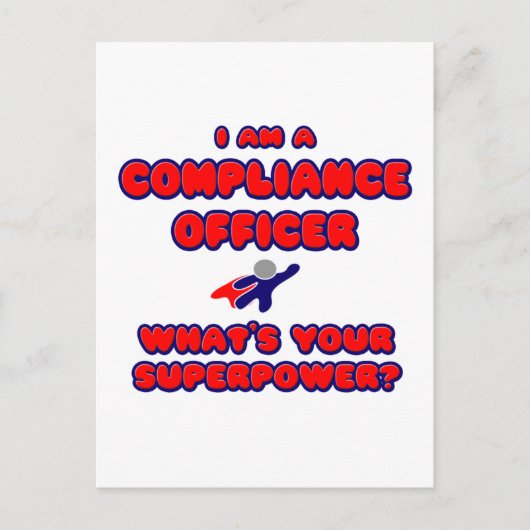 Compliance Officer .. Wat is je Superpower? Briefkaart (Voorkant)