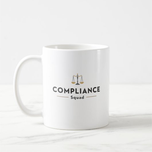 Compliance Squad – Legal Team Minimalist Design Koffiemok (Links)