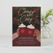 Complify & Cozy Hot Caca Holiday Party Kaart (Staand voorkant)