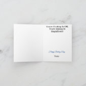 Compliment Baker of Chef Wenskaart Kaart (Binnen)