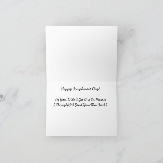 Compliment Day Romantic Wenskaart Kaart (Binnen)