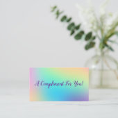 Compliment Kaart Visitekaartje (Staand voorkant)