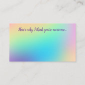 Compliment Kaart Visitekaartje (Achterkant)