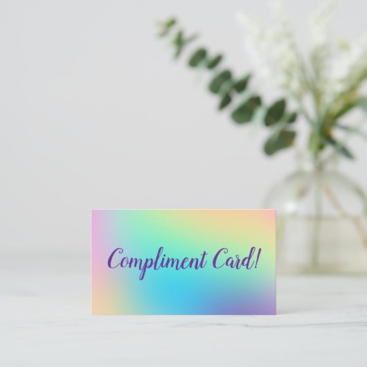 Compliment Kaart Visitekaartje (Staand voorkant)