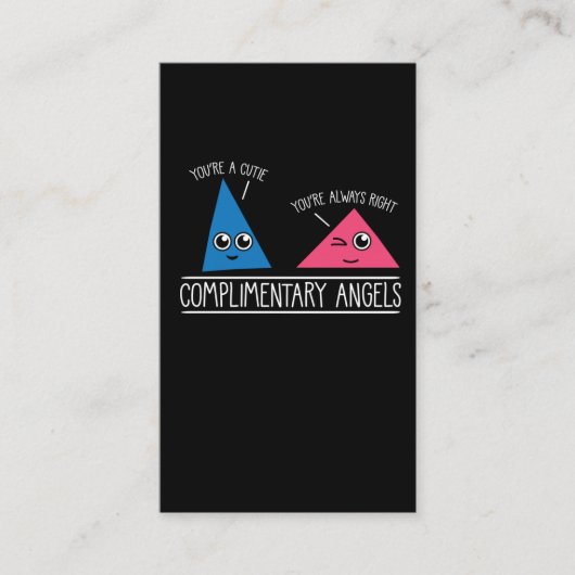 Complimentaire Angels voor leerkrachten in de Wisk Visitekaartje (Voorkant)