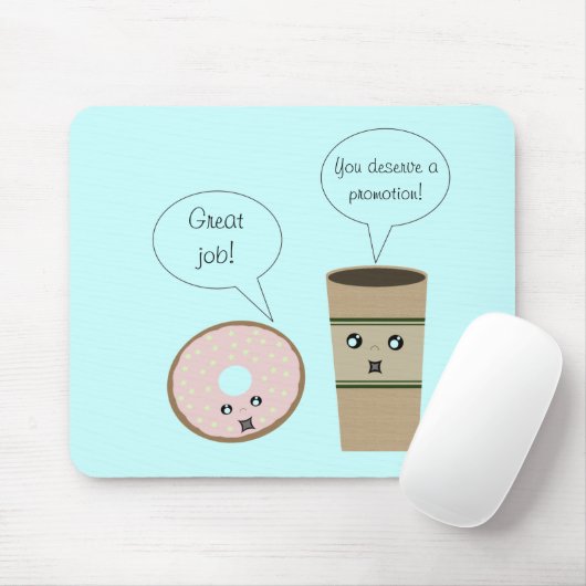 Complimentaire koffie en Donut Mousepad Muismat (Met muis)