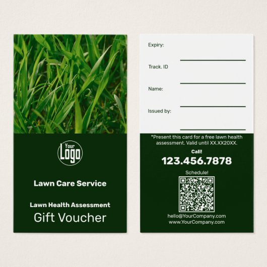 Complimentary Garden Service Gift Voucher Card Visitekaartje (Voorkant /achterkant)